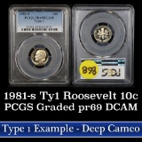 PCGS 1981-s TY I Roosevelt Dime 10c Graded pr69 DCAM by PCGS
