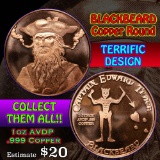 Black Beard 1 oz .999 Copper Round