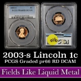 PCGS 2003-s Lincoln Cent 1c Graded pr66 RD DCAM by PCGS