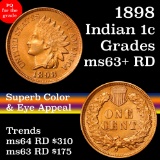 1898 Indian Cent 1c Grades Select+ Unc RD (fc)