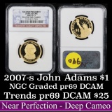 NGC 2007-s John Adams Presidential Dollar $1 Graded pr69 DCAM by NGC