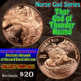 Thor God of Thunder 1 oz .999 Copper Round