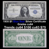 1935 $1 Blue Seal Silver Certificate Grades Choice CU