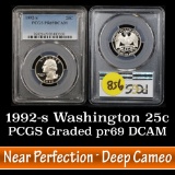 PCGS 1992-s Washington Quarter 25c Graded pr69 DCAM by PCGS