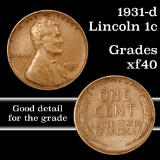 1931-d Lincoln Cent 1c Grades xf
