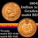 1904 Indian Cent 1c Grades Choice Unc RD (fc)