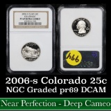 NGC 2006-s Colorado Washington Quarter 25c Graded pr69 DCAM by NGC