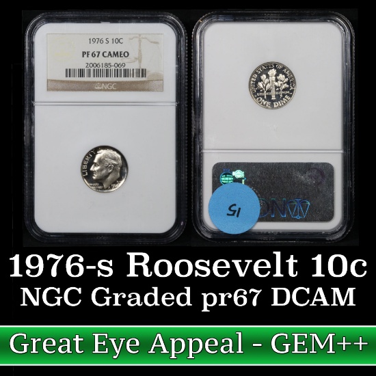 NGC 1976-s Roosevelt Dime 10c Graded pr67 CAM by NGC