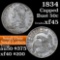 1834 Capped Bust Half Dollar 50c Grades xf+ (fc)