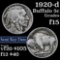 1920-d Buffalo Nickel 5c Grades f+