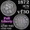 1872 Three Cent Copper Nickel 3cn Grades vf++