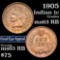 1905 Indian Cent 1c Grades Select Unc RB