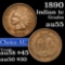 1890 Indian Cent 1c Grades Choice AU