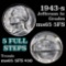 1943-s Jefferson Nickel 5c Grades GEM 5fs