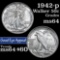 1942-p Walking Liberty Half Dollar 50c Grades Choice Unc