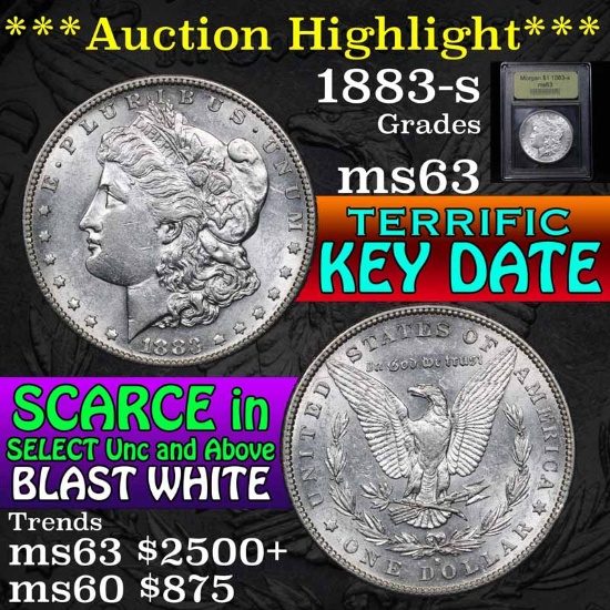 ***Auction Highlight*** 1883-s Morgan Dollar $1 Graded Select Unc by USCG (fc)