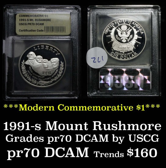 1991-S Mount Rushmore Modern Commem Dollar $1 Grades GEM++ Proof Deep Cameo