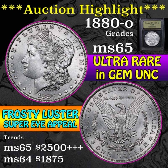 ***Auction Highlight*** 1880-o Morgan Dollar $1 Graded GEM Unc by USCG (fc)