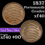 1837 Nathaniel March, New Hampshire Hard Times Token 1c Grades xf