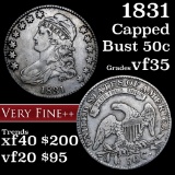 1831 Capped Bust Half Dollar 50c Grades vf++