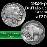 1924-p Buffalo Nickel 5c Grades vf, very fine