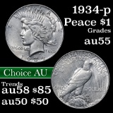 1934-p Peace Dollar $1 Grades Choice AU