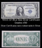 1935E $1 Blue Seal Silver Certificate Grades vf++