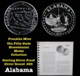The Fifty State Bicentennial Medal Collection - Alabama Sterling Silver .925 Round 1 oz. Proof
