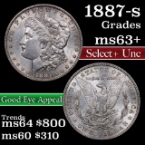 1887-s Morgan Dollar $1 Grades Select+ Unc (fc)