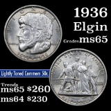 1936 Elgin Old Commem Half Dollar 50c Grades GEM Unc (fc)