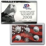 2008 United States Quarters Silver Proof Set - 5 pc set  Low mintage