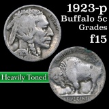 1923-p Buffalo Nickel 5c Grades f+