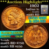 ***Auction Highlight*** 1902 Indian Cent 1c Graded GEM Unc RD by USCG (fc)