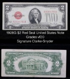 1928G $2 Red Seal United States Note Grades vf, very fine