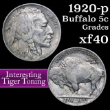 1920-p Buffalo Nickel 5c Grades xf