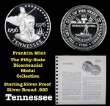 The Fifty State Bicentennial Medal Collection - Tennessee Sterling Silver .925 Round 1 oz. Proof