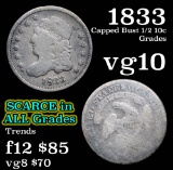 1833 Capped Bust Half Dime 1/2 10c Grades vg+