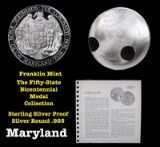 The Fifty State Bicentennial Medal Collection - Maryland Sterling Silver .925 Round 1 oz. Proof