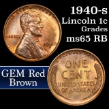 1940-s Lincoln Cent 1c Grades GEM Unc RB