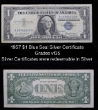 1957 $1 Blue Seal Silver Certificate Grades vf++