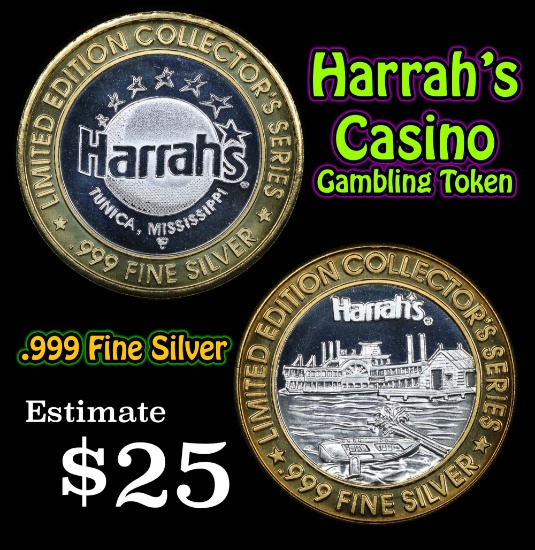 Harrah's Limited Edition .999 Fine Silver Casino Token
