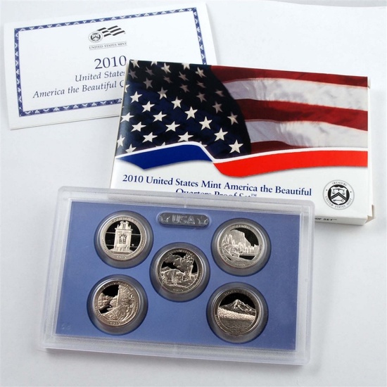 2010 United States Quarters America the Beautiful Proof Set - 5 pc set