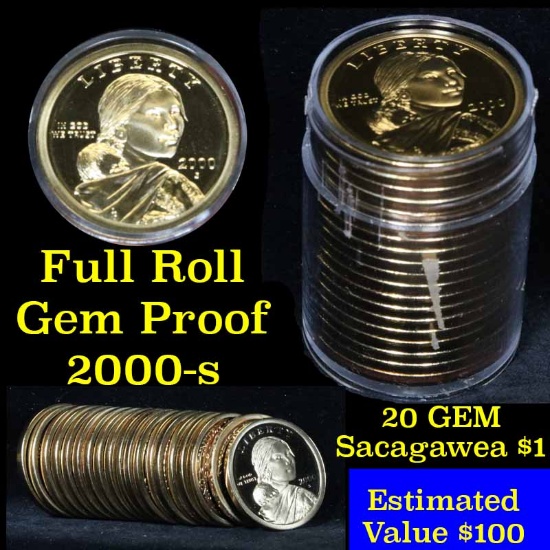 Proof 2000-s full roll "Golden dollar" Sacajawea Dollar $1