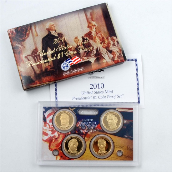 2010 United States Mint Presidential Dollar Proof Set - 4 pc set