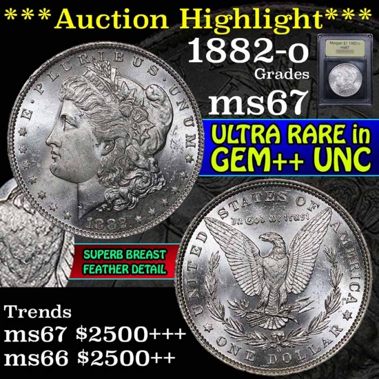 ***Auction Highlight*** 1882-o Morgan Dollar $1 Graded GEM++ Unc by USCG (fc)