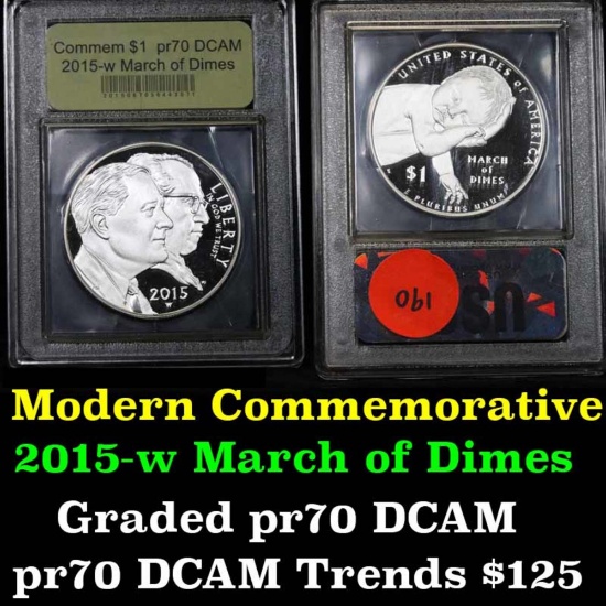 2015-W March Of Dimes  Modern Commem Dollar $1 Graded GEM++ Proof Deep Cameo by USCG