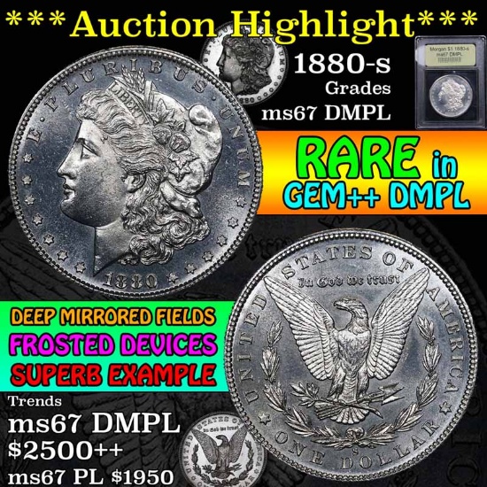 ***Auction Highlight*** 1880-s Morgan Dollar $1 Graded GEM++ DMPL by USCG (fc)