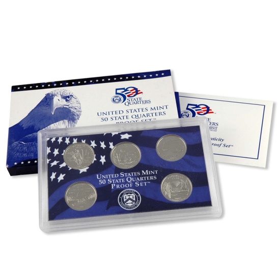 2003 United States Mint Proof Quarters 5 pc set