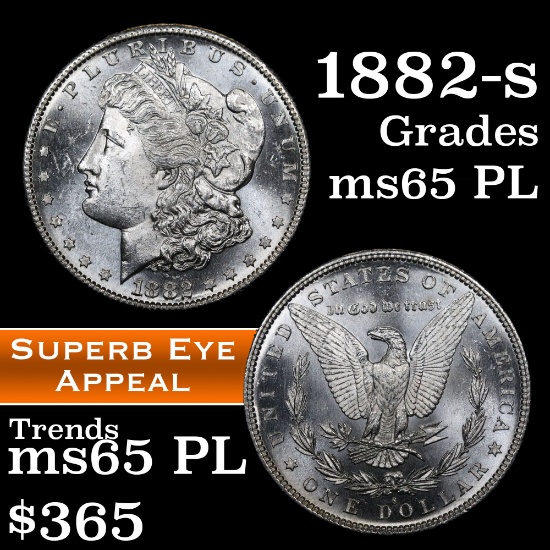 1882-s Morgan Dollar $1 Grades GEM Unc PL (fc)
