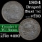 1804 Spiked Chin Draped Bust Half Cent 1/2c Grades vf++ (fc)